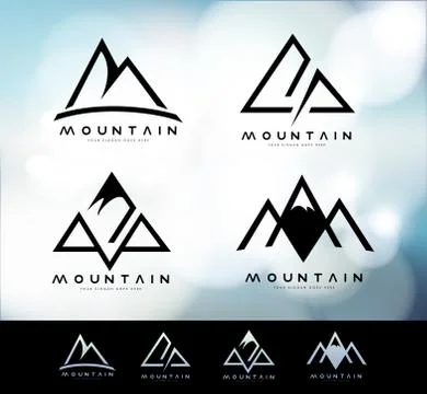 Mountain Logo Vintage Stock Illustration