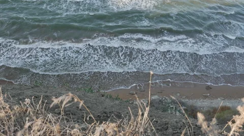 The Mountain Looking Down at the Sea Stock Footage 67811895