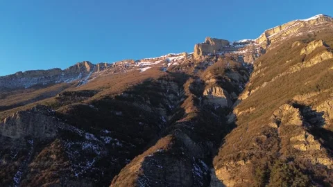 A mountain with a lot of snow on it Stock Footage 328615514
