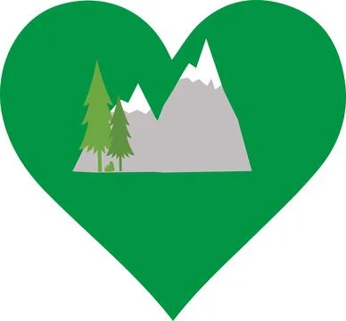 Mountain love Stock Illustration