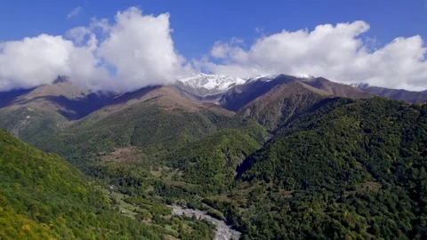 Mountain Majesty Green Peaks Below Stock Footage 255819638