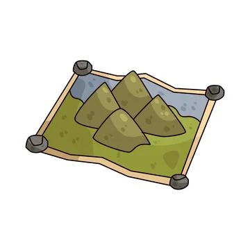 Mountain map illustration Stockillustratie