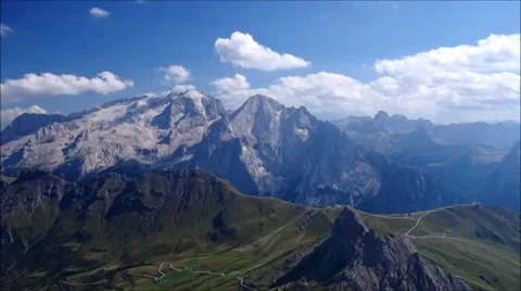 Mountain Marmolata in Alps Stock Footage 58493274