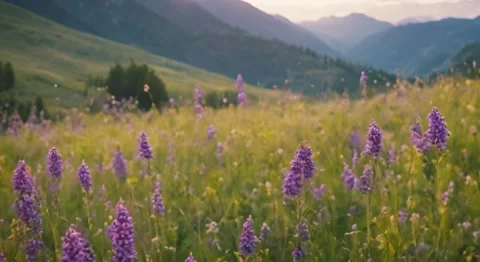 Mountain Meadow Blossoms Stock Footage 271556880