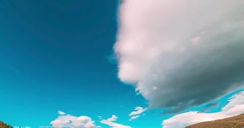 Mountain meadow time-lapse at the summer or autumn time. Wild nature and rural Stock Footage 286222489