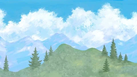 Mountain meadows against the backdrop of snow capped mountains Video stock 149285932