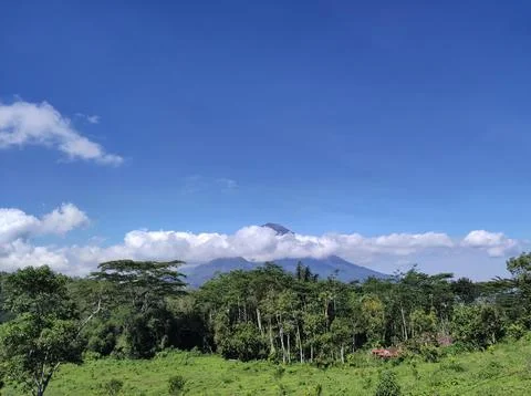 Mountain Merapi volcano onJava, Indonesia, Asia 写真素材