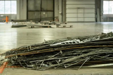 Mountain of metal for processing at a metal-cutting plant Stock Photos