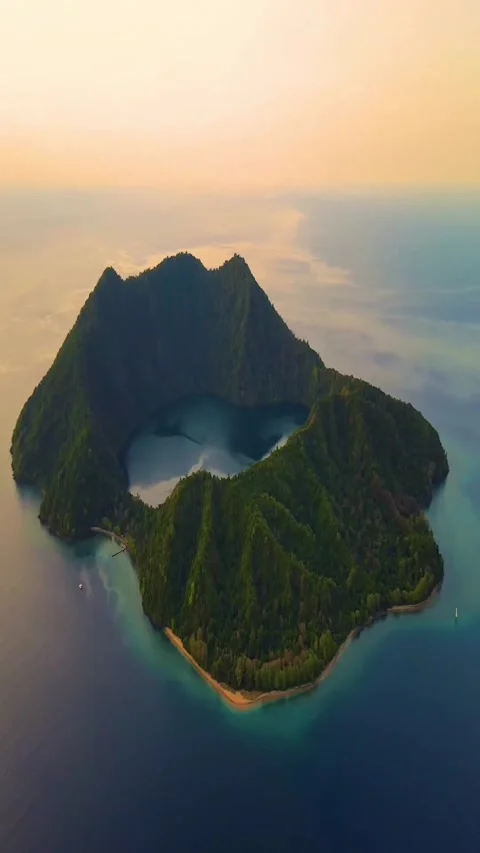 The mountain in the middle of the sea Stock-Footage 232704189