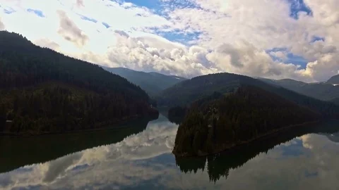Mountain Mirror Lake Stock Footage 76004389