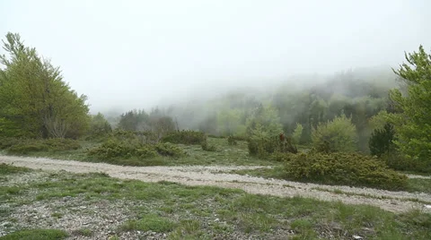 Mountain  misty weather - timelapse Stock Footage 37856530