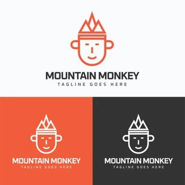 Mountain Monkey Logo Stock-Illustration