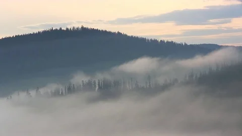 Mountain morning before sunrise. Stock Footage 70406716