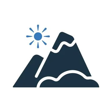 Mountain, mountains icon. Simple editable vector illustration. Stock Illustration