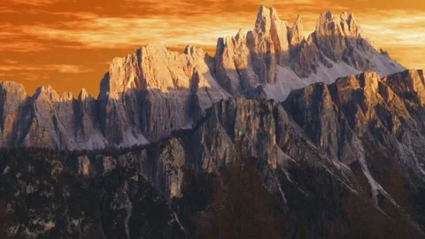 Mountain nature sunset sky Stock Footage 274035122