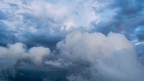 Mountain nature time-lapse of misty clouds fast movement Stock Footage 74282524