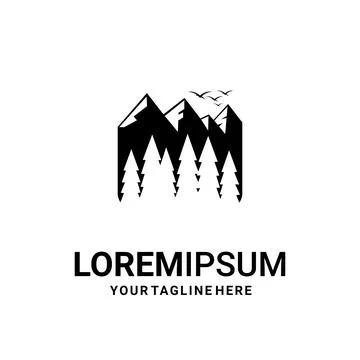 MOUNTAIN NIGHT LOGO Stock Illustration