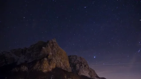 Mountain night sky Star view Stock Footage 273698682