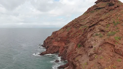 Mountain by the Ocean 4K Stock Footage 117330503