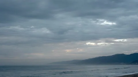 Mountain, Ocean with Moving Clouds TL CC 스톡 동영상 41588907