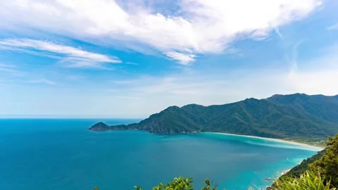 Mountain Ocean Skyline skyscraper Stock Footage 272181460