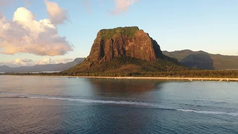 Mountain in the ocean.mp4 Stock Footage 116755865