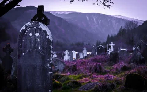 Mountain old graveyard Stock Photos