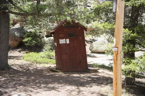 Mountain Outhouse Foto stock
