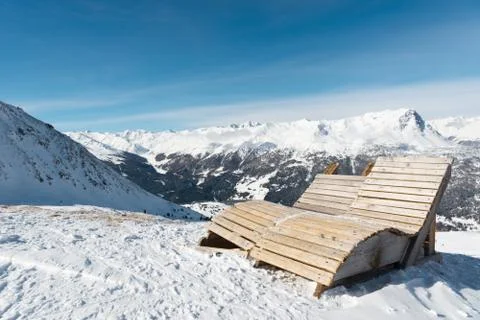 Mountain panorama Nauders Stock Photos