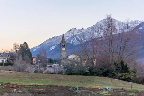 Mountain panorama on winter Stock Photos