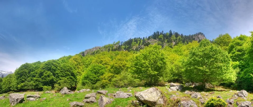 Mountain panoramic landscape 스톡 사진