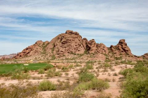 Mountain at Papago Park Stock-Fotos
