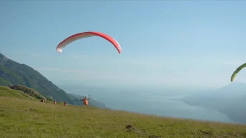 Mountain parachute paragliding Stock-Footage 274414906