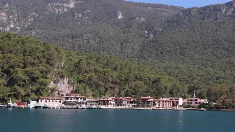 To the mountain parallel to the sea. Stock Footage 160968734