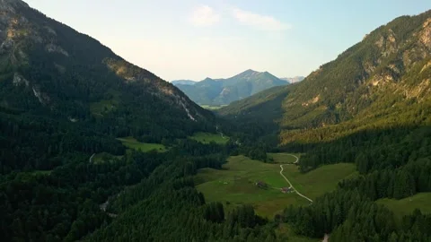 Mountain pass between the Bleckwand, Sparber, and Rinnkogel mountains, Osterhorn Stock Footage 329240144