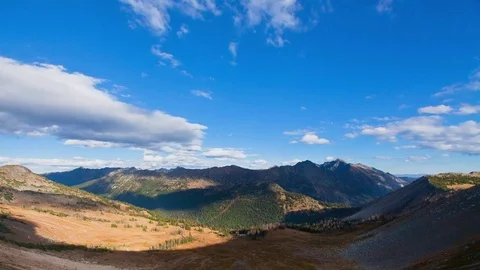 Mountain Pass Clouds Time Lapse Stock Footage 69875761