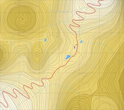 Mountain pass Stock Illustration