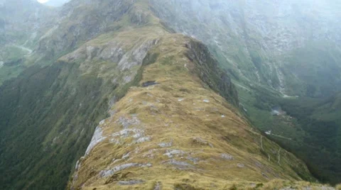 Mountain pass McKinnon Saddle Stock Footage 50483024