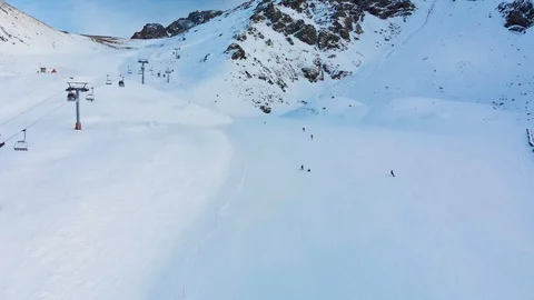 Mountain pass Talgar. The route of the ski resort Shymbulak Stock Footage 102014747