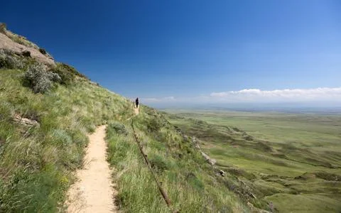 The mountain path. david gareja monastery. kakheti. georgia. Stock Photos