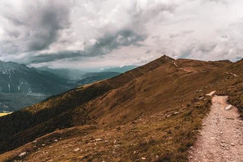 Mountain path in the Dolomites Stock Photos