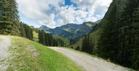 A mountain path in the Emmeten region, Switzerland Stock Photos