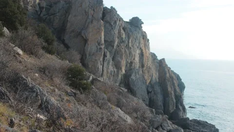 On a mountain path. Golitsyn trail, Crimea Видео 167494631