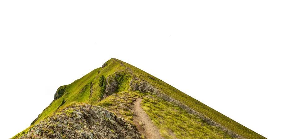 Mountain path isolated on white background Photos