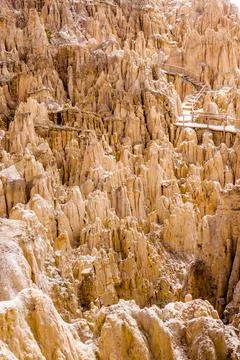 Mountain path in Moon Valley, Bolivia Stock Photos