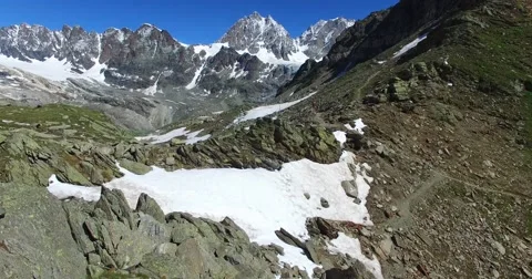 Mountain path - Mountain peaks (Bernina - Valmalenco) Stock Footage 67661154
