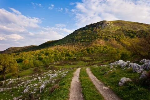 Mountain path Stock Photos