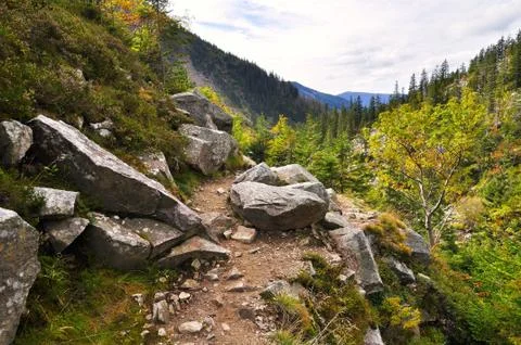 Mountain path Stock Photos