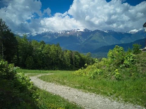 Mountain path Stock Photos