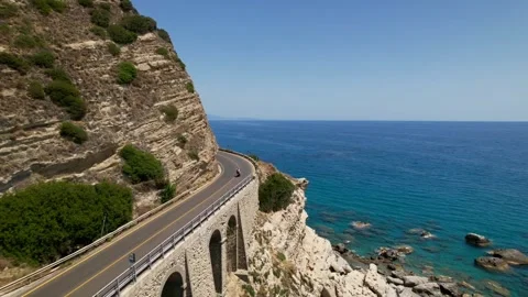 Mountain pathway Ocean scenery Video stock 270816778